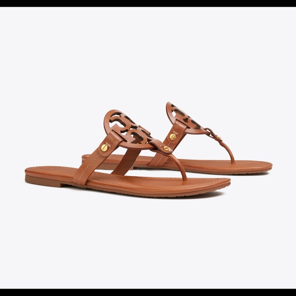 Tory Burch 💞 Miller Logo Patent Flat Thong Sandals